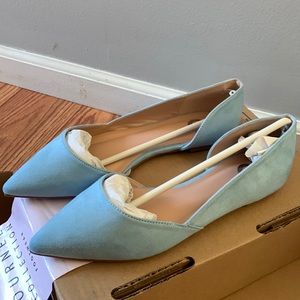 Blue dress flats
